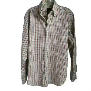 Tailorbyrd Men's Multicolor Plaid Long Sleeve Button-Up Shirt M